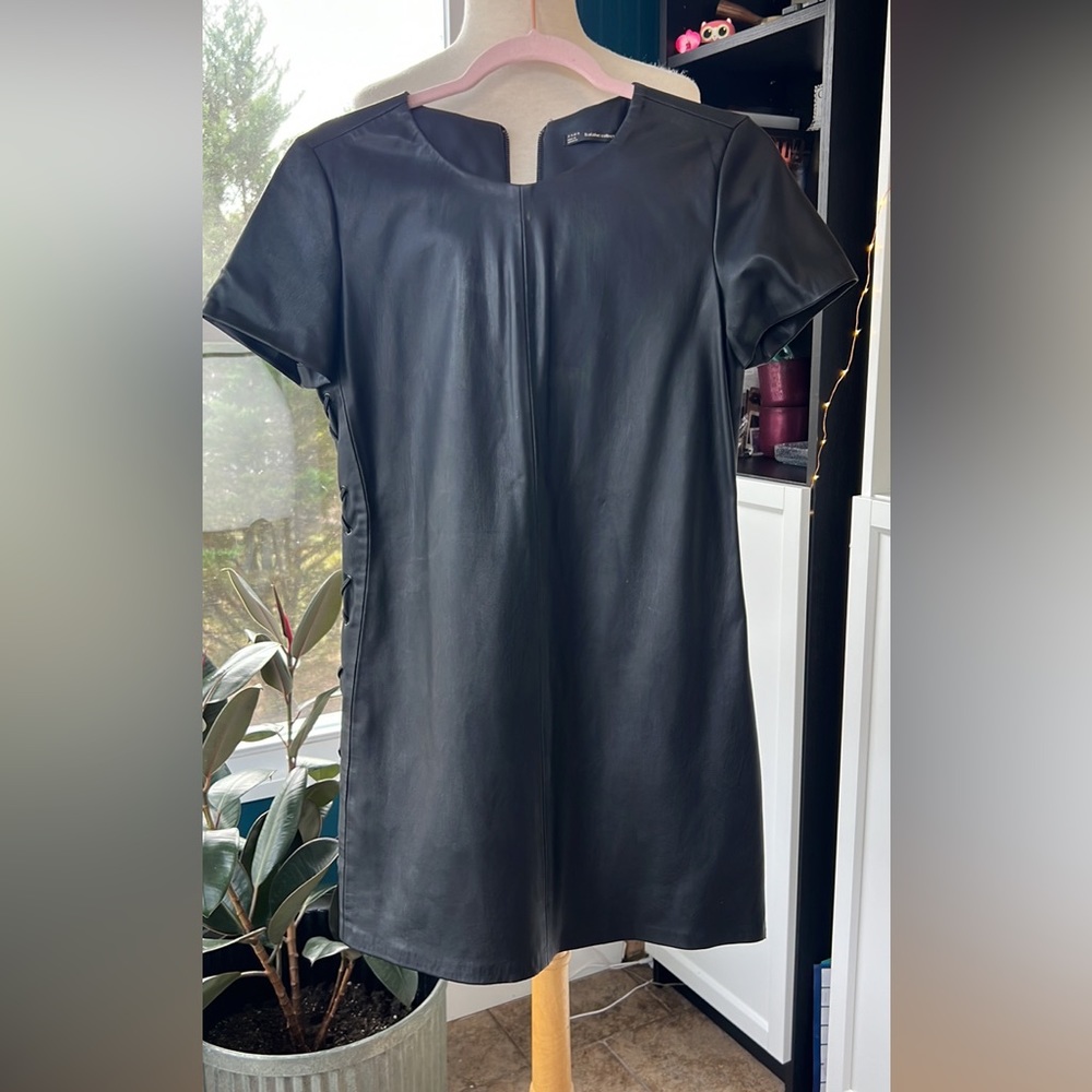 Zara Trafaluc Collection Leather Dress